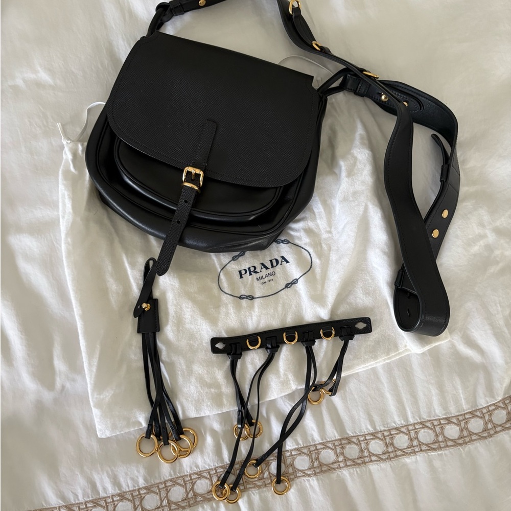 Prada Corsaire Bag with Gold Hardware